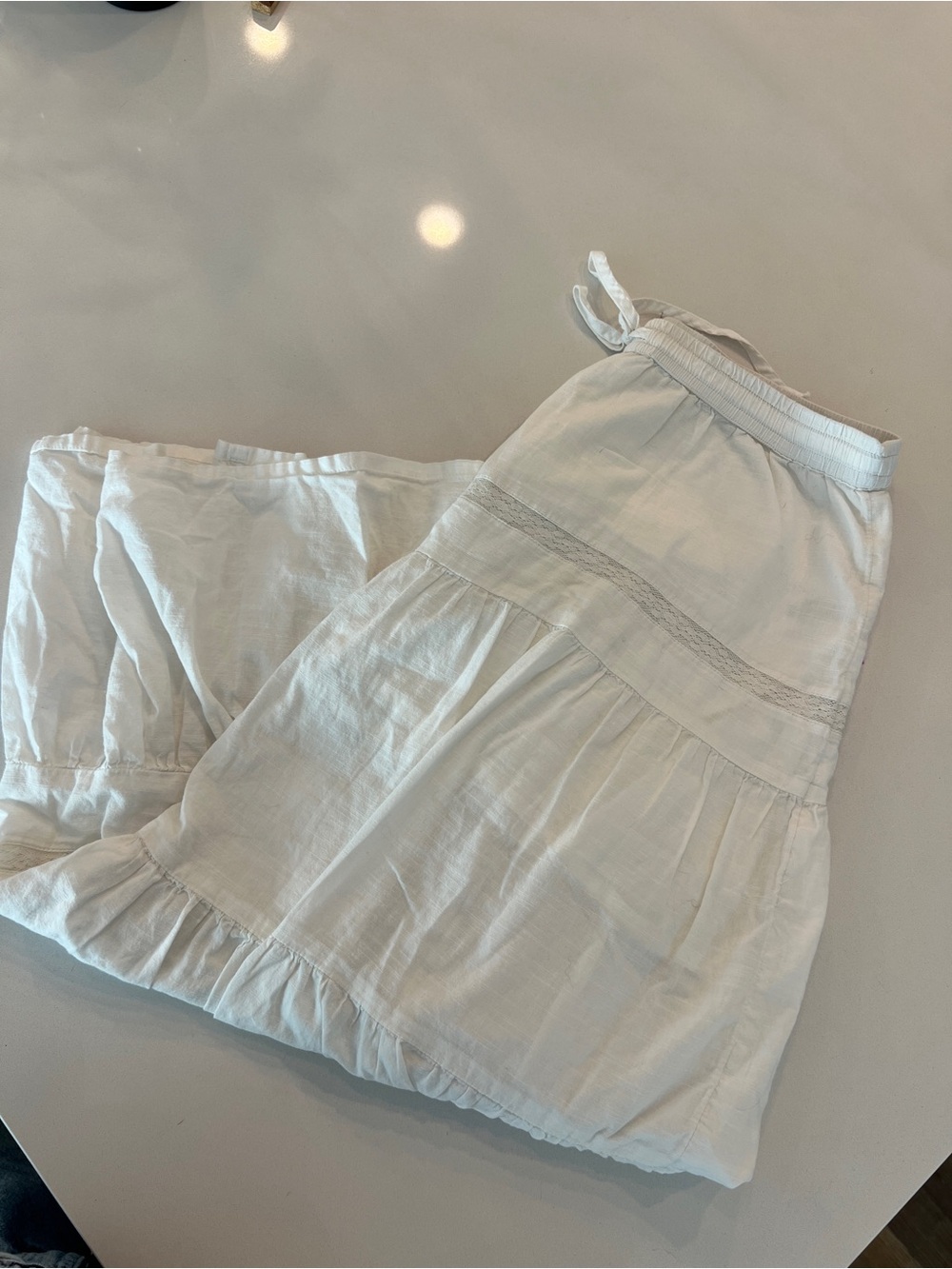 BP White Tiered Cotton Skirt